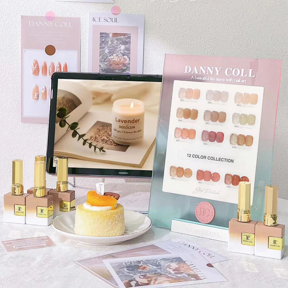 12 Colors Translucent Nail Gel Polish Set Whole Set Soak Off Pink Gel With Color Chart High Quality Varnishes Nail Gel Wholesale