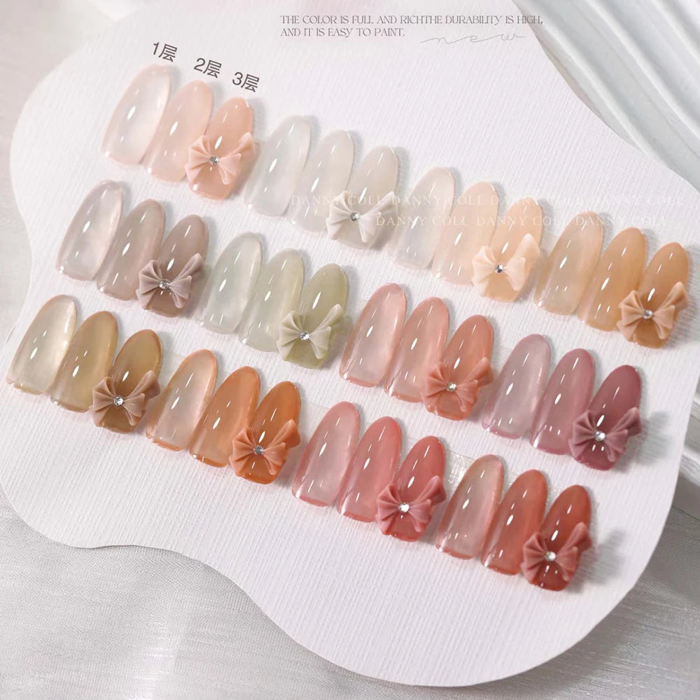 12 Colors Translucent Nail Gel Polish Set Whole Set Soak Off Pink Gel With Color Chart High Quality Varnishes Nail Gel Wholesale